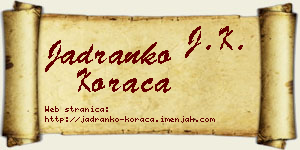 Jadranko Koraca vizit kartica